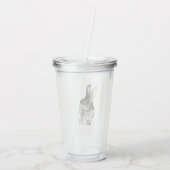 Verre En Acrylique Lapin drôle regard de côté (Dos)