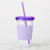 Verre En Acrylique Lavande Purple Script Moderne Fille Monogramme Nom (Gauche)