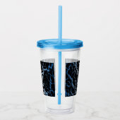 Verre En Acrylique Lave spatiale fissurée - Bleu/Blanc (Droite)