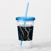 Verre En Acrylique Lave spatiale fissurée - Bleu/Blanc (Dos)