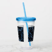 Verre En Acrylique Lave spatiale fissurée - Bleu/Blanc (Gauche)