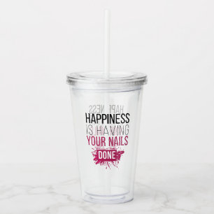 Verre En Acrylique Le bonheur mignon a vos clous faits