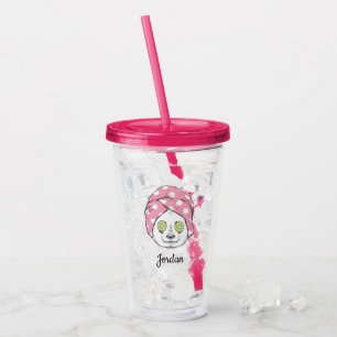 Verre En Acrylique Le panda au spa ajoutent votre nom