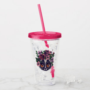 Verre En Acrylique Lémur floral doux