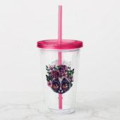 Verre En Acrylique Lémur floral doux (Devant)