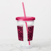 Verre En Acrylique Léopard rose et noir (Gauche)