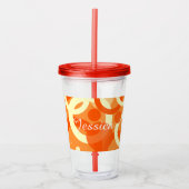 Verre En Acrylique les années 70 spiral orange esthétique (Devant)