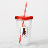 Verre En Acrylique Let's Go! Walk Flat-Coated Retriever Dog (liver) (Dos)