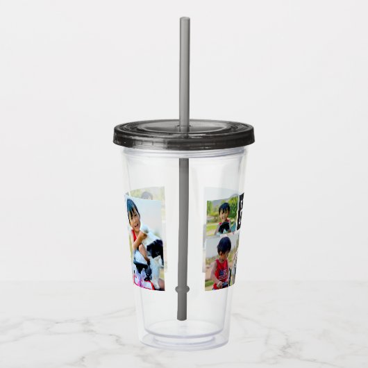 Verre En Acrylique Lettre initiale de monogramme fait sur commande de (Droite)