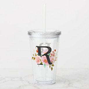 Verre En Acrylique Lettre R