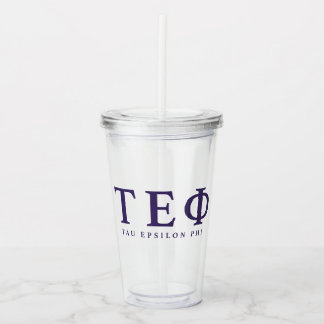 Verre En Acrylique Lettres Tau Epsilon Phi