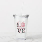 Verre En Acrylique Lèvres d'amour (Dos)