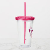Verre En Acrylique Lèvres rose Fuchsia (Droite)
