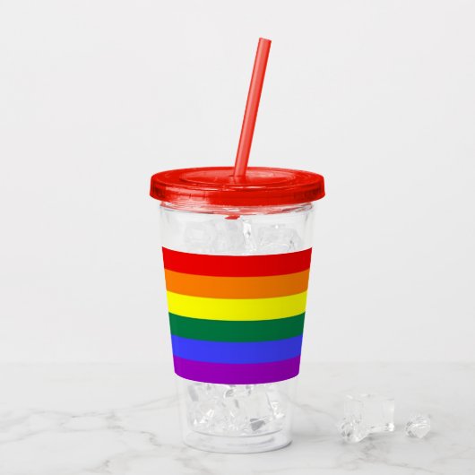 Verre En Acrylique LGBT à Rainbow Pride (Dos glace)