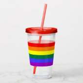 Verre En Acrylique LGBT à Rainbow Pride (Dos)