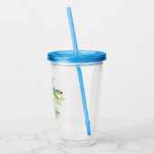 Verre En Acrylique Libellule sarcelle éclaboussure (Gauche)