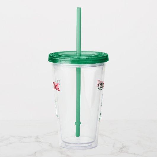 Verre En Acrylique Libérer la Palestine (Droite)