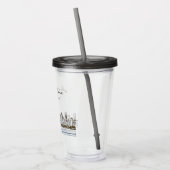 Verre En Acrylique Ligne Skyline Chicago personnalisée (Gauche)