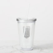 Verre En Acrylique Ligue de Justice | Bouclier JL métallique (Dos)