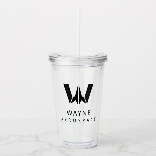 Verre En Acrylique Ligue de Justice | Logo Wayne Aerospace (Devant)