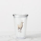 Verre En Acrylique Llama blanche (Dos)
