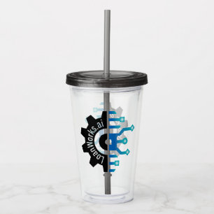 Verre En Acrylique LoanWorks Gear+ Paruline acrylique avec paille - F