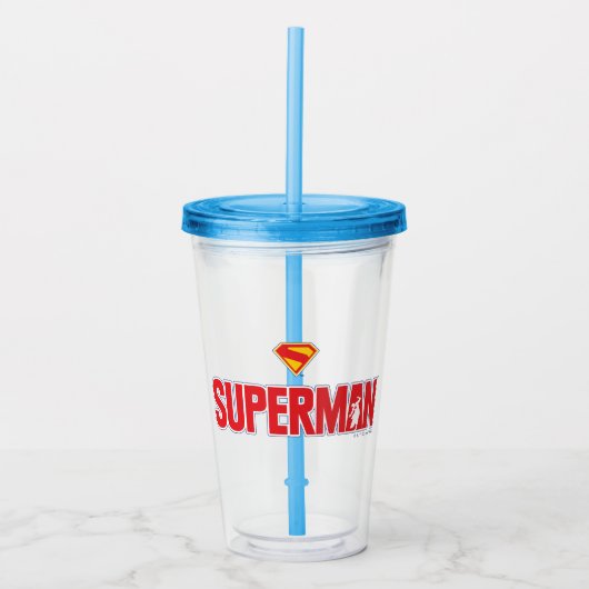 Verre En Acrylique Logo classique Superman Bold (Devant)