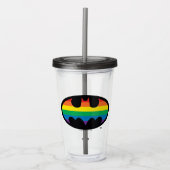 Verre En Acrylique Logo de Batman Rainbow (Devant)