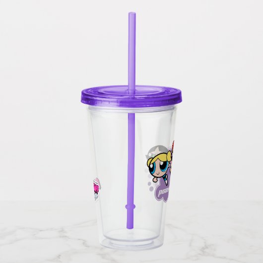 Verre En Acrylique Logo de l'équipe de Powerpuff (Droite)