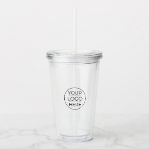 Verre En Acrylique Logo de marque d'entreprise moderne 