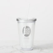 Verre En Acrylique Logo et texte personnalisés (Dos)