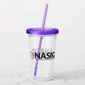 Verre En Acrylique Logo NASIG tumbler avec paille (Dos)