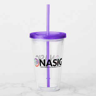 Verre En Acrylique Logo NASIG tumbler avec paille