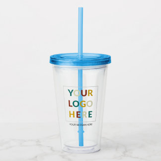 Verre En Acrylique Logo Personnalisé Pas De Minimum Avec Paillette Ac