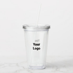 Verre En Acrylique Logo personnalisé simple et élégant ici société cl