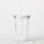 Verre En Acrylique Logo personnalisé sur mesure avec paille sans mini (Gauche)