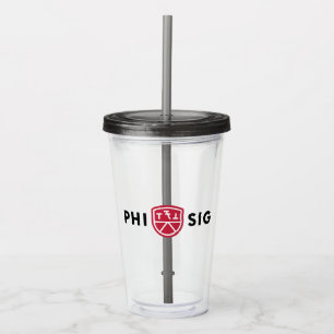 Verre En Acrylique Logo Phi Sigma Kappa