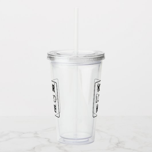 Verre En Acrylique Logo professionnel personnalisé (Droite)