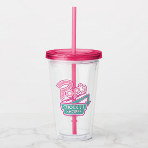 Verre En Acrylique Logo rose du magasin Chock'Lit de Pop