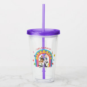 Verre En Acrylique LOONEY TUNES™ - Celebrate Diversity Pride Arc-en-c
