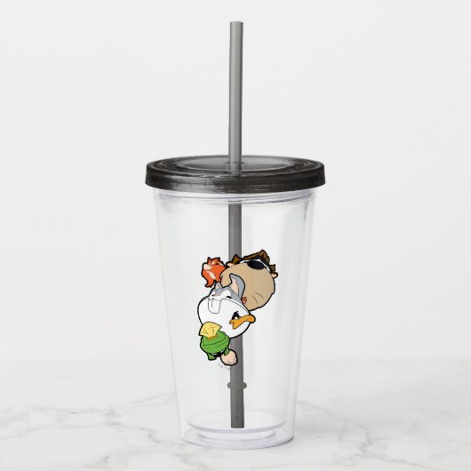 Verre En Acrylique LOONEY TUNES™ Têtes massives stylisées (Devant)