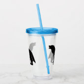 Verre En Acrylique Loups noirs et blancs (Gauche)