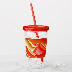 Verre En Acrylique Love and Gold Abstrait 3D Rainbowart