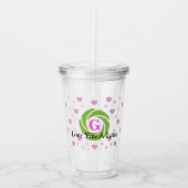 Verre En Acrylique Love You a Latte Monogrammed Valentine's Day (Devant)