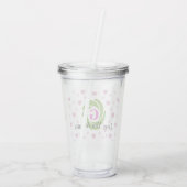 Verre En Acrylique Love You a Latte Monogrammed Valentine's Day (Dos)