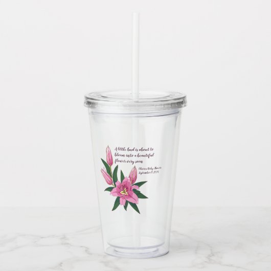 Verre En Acrylique Lys rose clair (Devant)