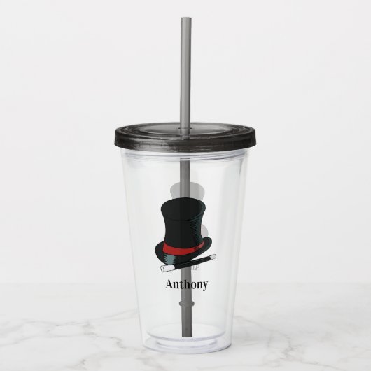 Verre En Acrylique Magiciens Casquette et baguette magique Personnali (Devant)
