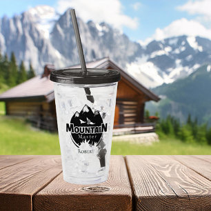 Verre En Acrylique Maître de la montagne, randonneur/cycliste personn