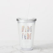 Verre En Acrylique MAMA Floral (Dos)