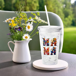 Verre En Acrylique MAMA Floral